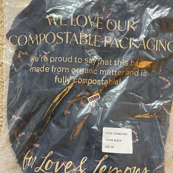 FOR LOVE & LEMONS - RENEE MINI DRESS - BLACK Size XS - Picture 5 of 10